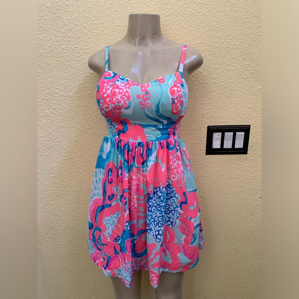 NWT $178 Lilly Pulitzer Size 2 Christine I’m So Jelly Multicolored Print Dress - Picture 2 of 12